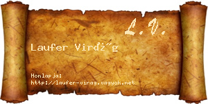 Laufer Virág névjegykártya